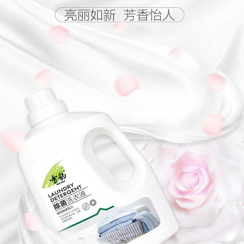 雪豹洗衣液除菌潔凈護(hù)理家用酵素去污洗衣液3kg 清新花香洗衣香氛 清新花香3kg